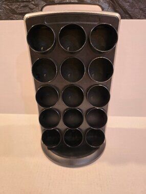 Keurig K-Cup 30 Pods Rotating Carousel Coffee Storage Holder KCC-30 Black Silver
